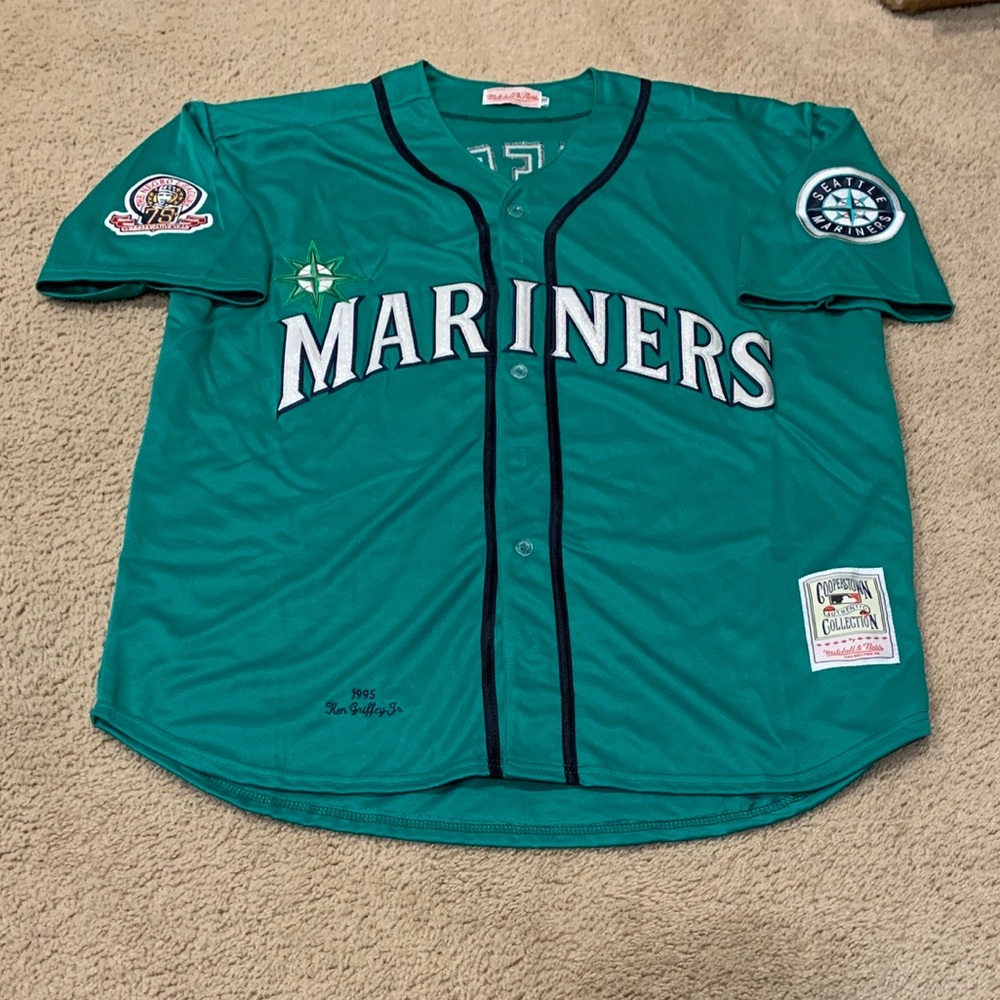 Ken Griffey Jr Seattle Mariners Jersey NWT Mens XL 1995 Home Green!